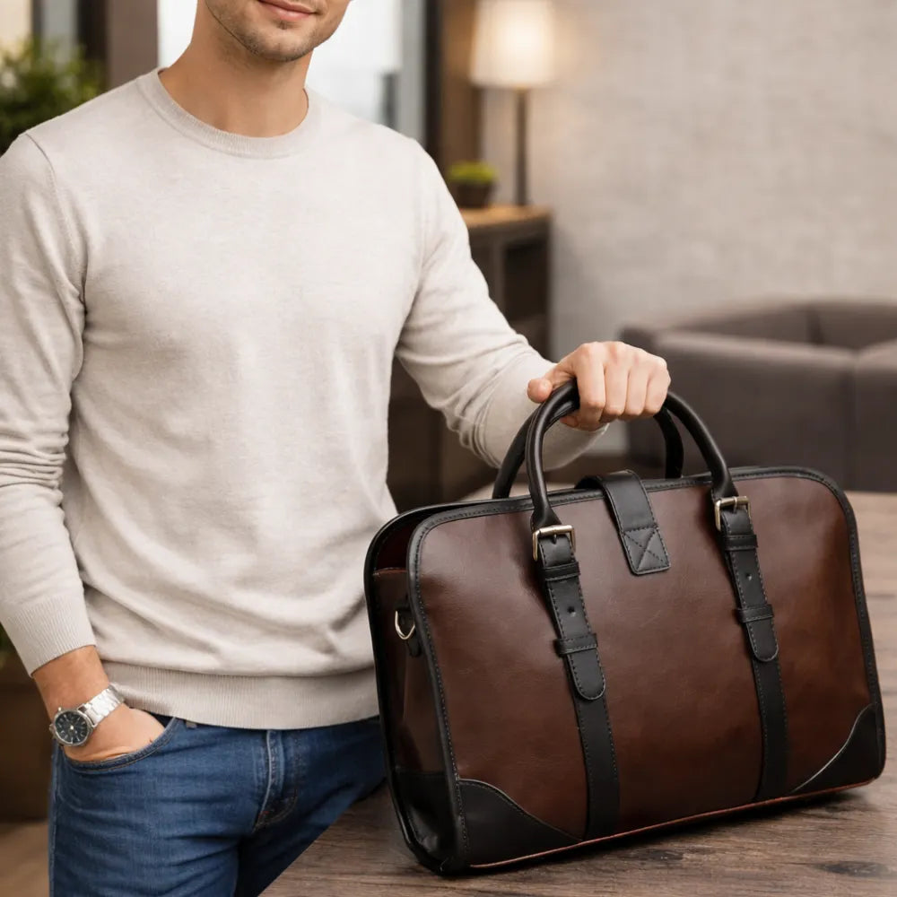 Porte Documents en Cuir pour Voyage Décontracté