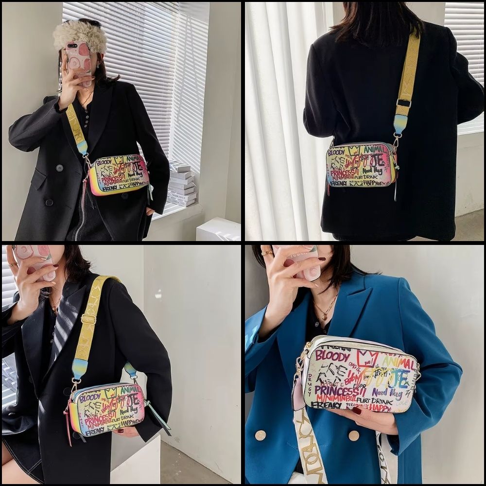Sac Bandoulière Graffiti Arc-en-Ciel