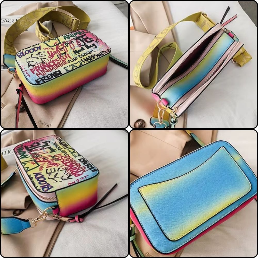 Sac Bandoulière Graffiti Arc-en-Ciel