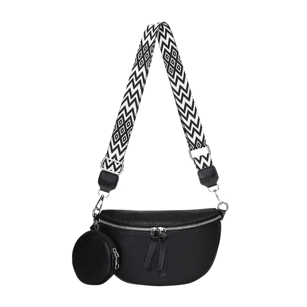 Sacoche de Taille avec Chaine à Motifs Crocodile