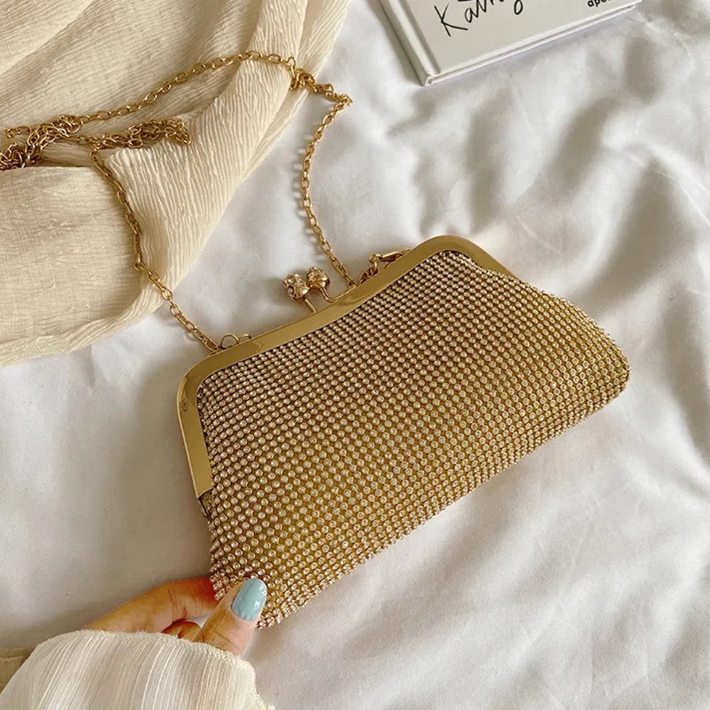 Sac à Main Soirée Chic en Strass avec Chaine