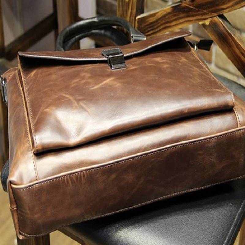 Porte Documents à Bandoulière en Cuir pour Homme