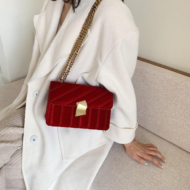 Sac à Main de Luxe en Velour pour Femme