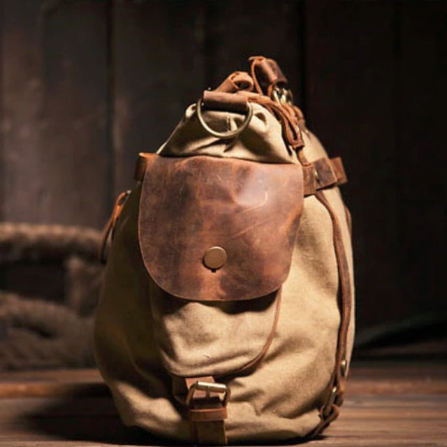 Sac de Voyage à Main Vintage en Toile pour Homme