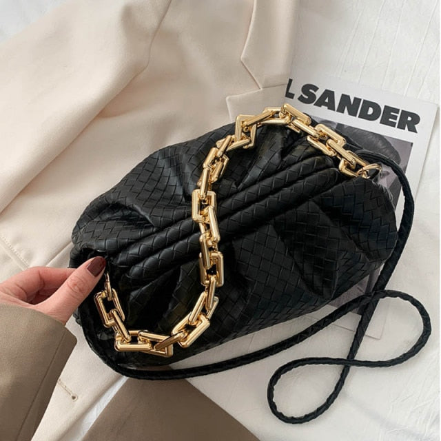 Sac à Main Plissé en Tendance avec Chaine