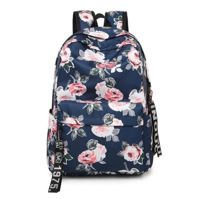 Cartable Scolaire avec Motifs Fleurs pour Filles
