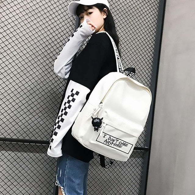 Sac à Dos Grunge en Nylon pour École