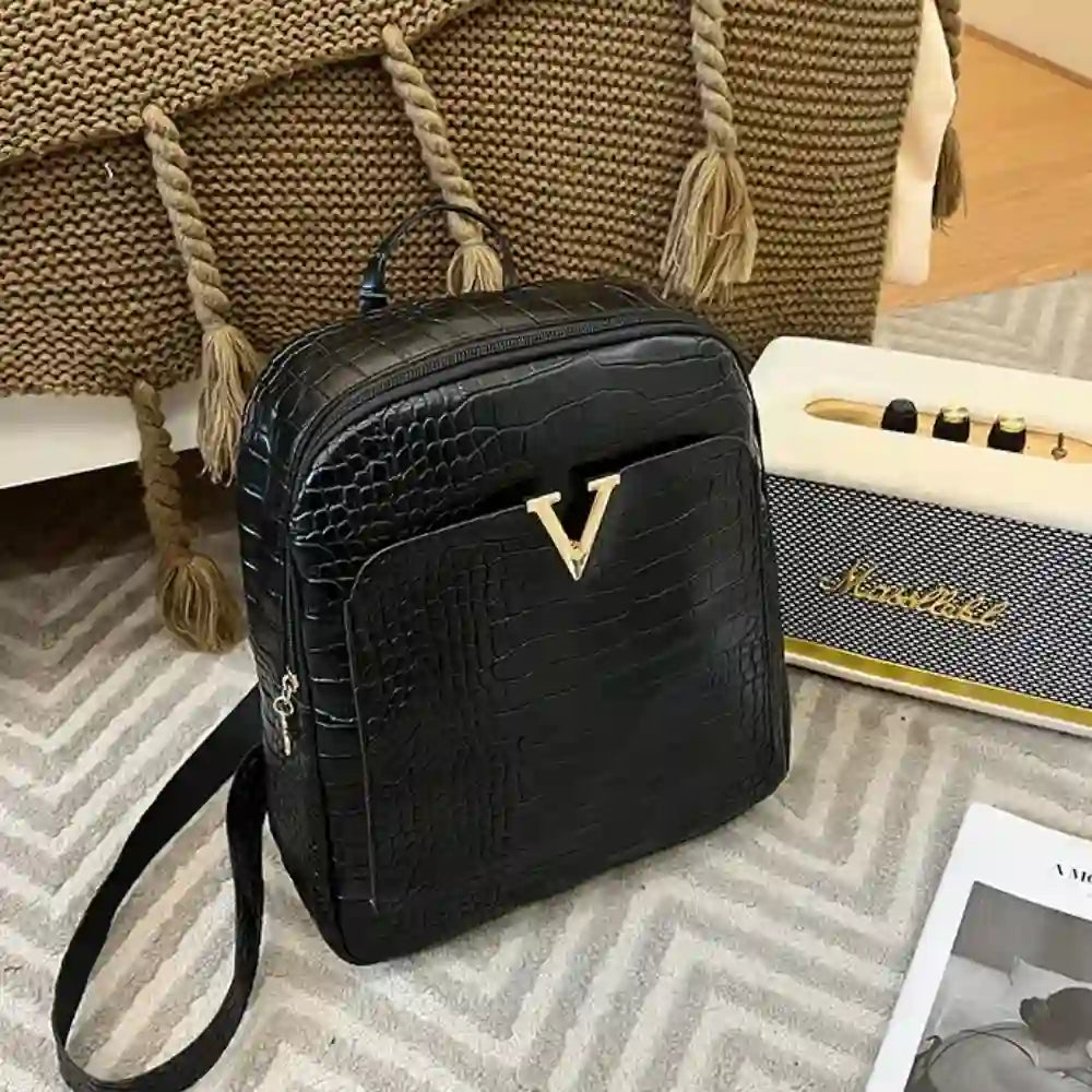 Cartable à Dos Motifs Crocodile pour Femme