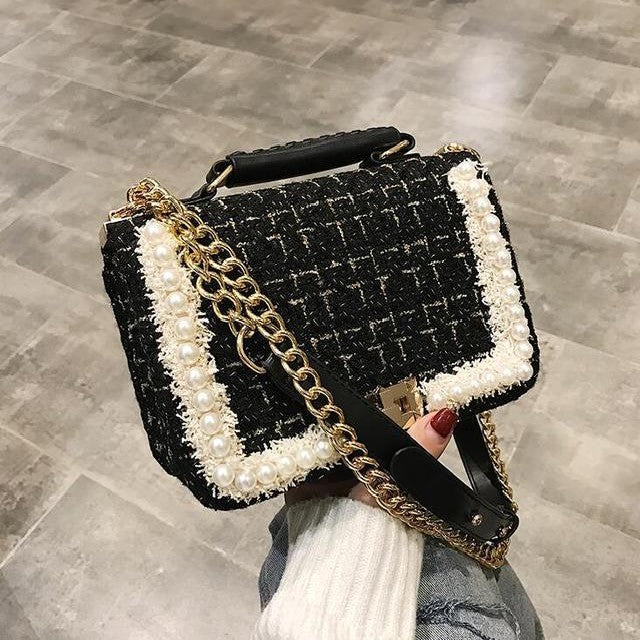 Sac à Main Bandoulière Chic en Laine