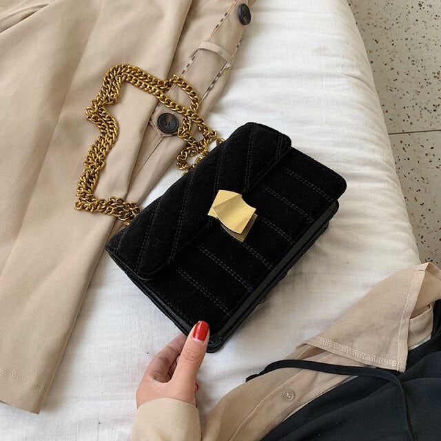 Sac à Main de Luxe en Velour pour Femme